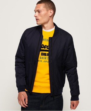 Superdry Edit Flight Bomber Férfi Kabát Sötétkék | WXTML4395